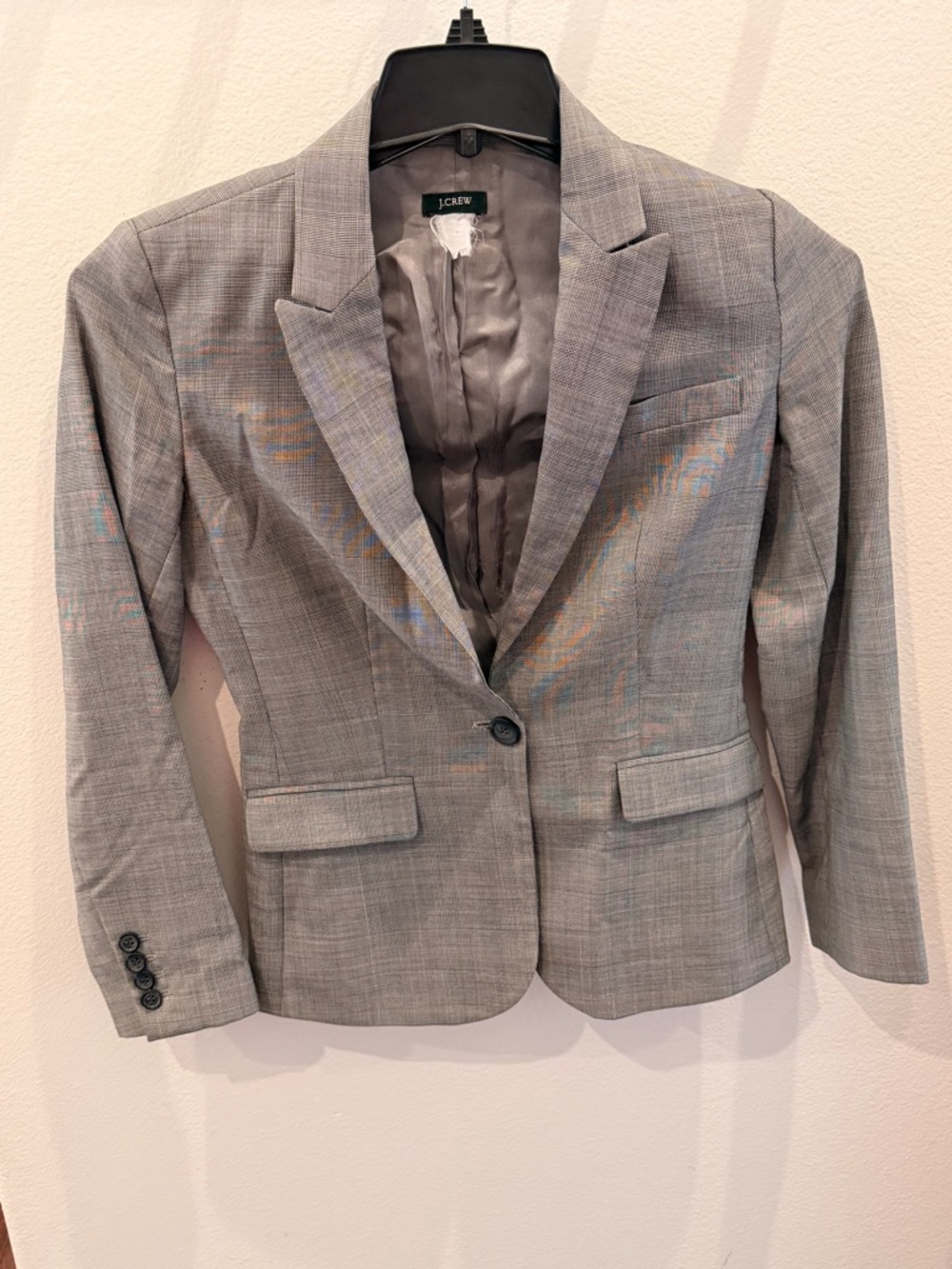 J. Crew Light Gray Women's Single-Button Blazer